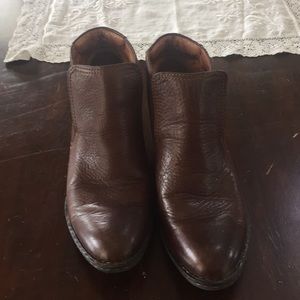 Born leather slip on booties